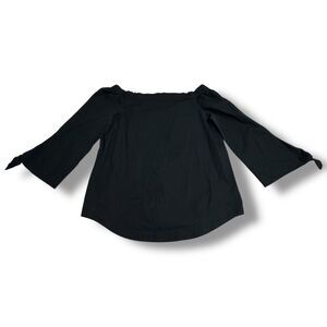 Free People Tie Sleeve Off The Shoulder Strapless Top Navy Blue Size Medium